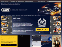 Tablet Screenshot of exol-lubricants.com